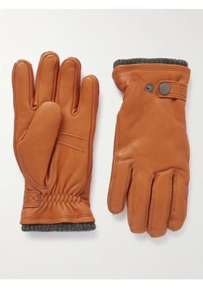 Hestra - Birger PrimaLoft Fleece-Lined Full-Grain Leather Gloves - Men - Brown - 8
