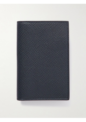 Smythson - Panama Cross-Grain Leather Cardholder - Men - Blue