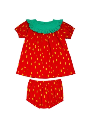 Stella Mccartney Kids Strawberry Dress And Bloomers Set (6-36 Months)