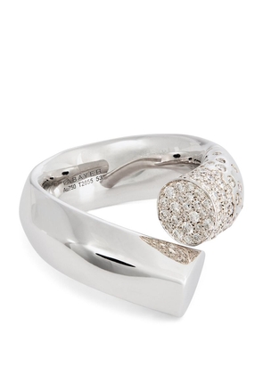 Tabayer White Gold And Pavé Diamond Oera Ring