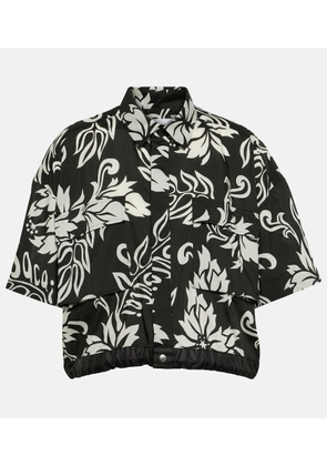 Sacai Cropped floral shirt