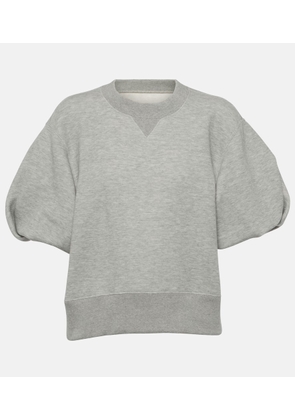 Sacai Knitted cotton-blend top