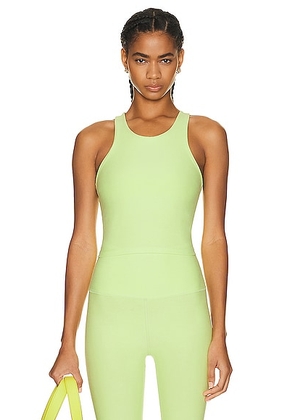 Beyond Yoga Spacedye Focus Cropped Tank Top in Lime Ice Heather - Green. Size XS (also in ).