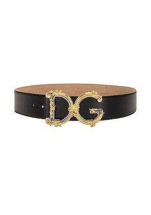 Dolce & Gabbana Leather Belt in Black - Black. Size 85 (also in ).