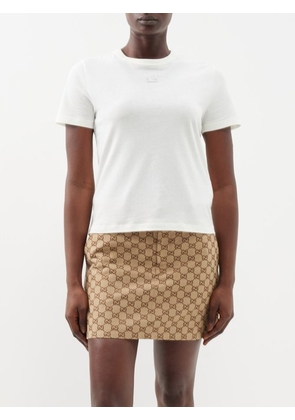 Gucci - Crystal-embellished G Cotton T-shirt - Womens - Ivory