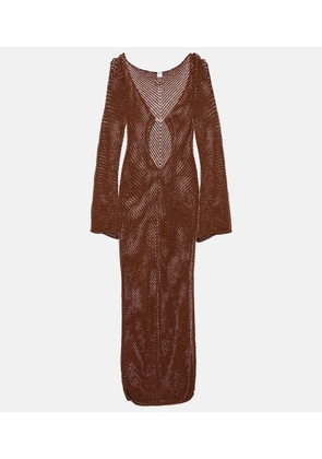 Bananhot Rey cutout cotton-blend maxi dress