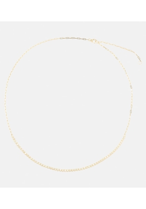 Stone and Strand Drop Shot 10kt gold necklace with diamonds