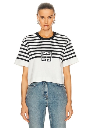Givenchy Cropped Masculine T Shirt in White & Black - White. Size XS (also in L, M, S).