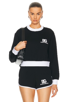 Dolce & Gabbana Small Logo Crewneck Sweatshirt in Nero - Black. Size 38 (also in 40).