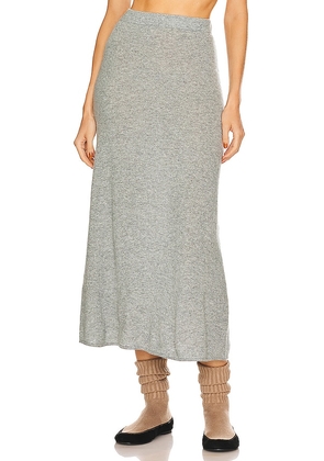 Helsa Einer Cashmere Midi Skirt in Grey. Size L, M, S, XL, XXS.