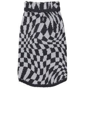 Barefoot Dreams CozyChic Checkered Pet Sweater in Black,White. Size L, M, S, XL/1X.