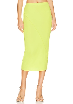 L'Academie Kellan Midi Skirt in Green. Size M, S, XXS.