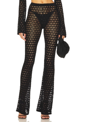 Michael Costello x REVOLVE Neola Sequined Pant in Black. Size L.