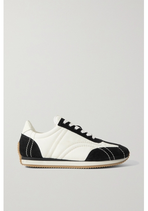TOTEME - The Sport Leather-trimmed Suede And Shell Sneakers - Black - IT35,IT36,IT37,IT38,IT39,IT40,IT41,IT42