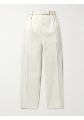 Thom Browne - Mid-rise Cotton-twill Wide-leg Pants - White - IT36,IT38,IT40,IT42,IT44,IT46