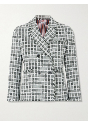 Thom Browne - Double-breasted Checked Cotton-tweed Jacket - Gray - IT38,IT40,IT42,IT44,IT46