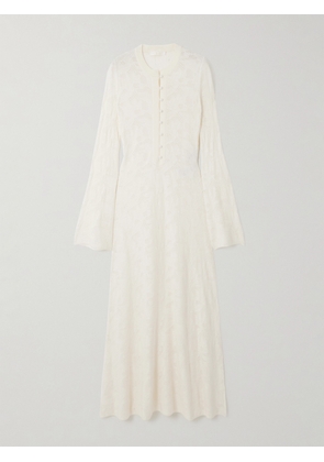 Chloé - Wool And Silk-blend Midi Dress - White - x small,small,medium,large,x large