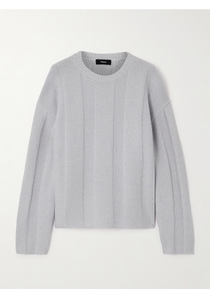 Theory - Striped Wool-blend Sweater - Gray - x small,small,medium,large