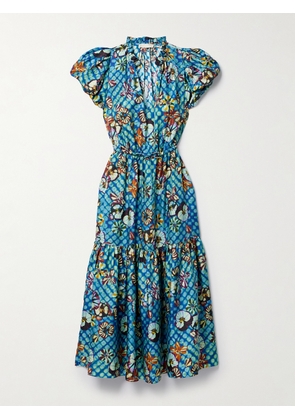 Ulla Johnson - Scarlett Tiered Printed Silk-twill Midi Dress - Multi - US0,US2,US4,US6,US8,US10,US12,US14,US16