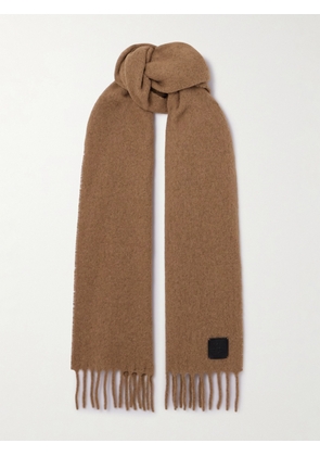 TOTEME - Fringed Alpaca-blend Scarf - Brown - One size