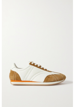 TOTEME - The Sport Leather-trimmed Suede And Twill Sneakers - Brown - IT35,IT36,IT37,IT38,IT39,IT40,IT41,IT42