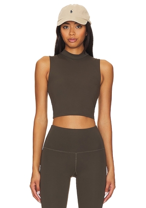 STRUT-THIS The Frankie Crop Top in Brown. Size S, XL.