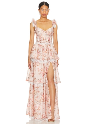V. Chapman Jolie Gown in Rose. Size 10.