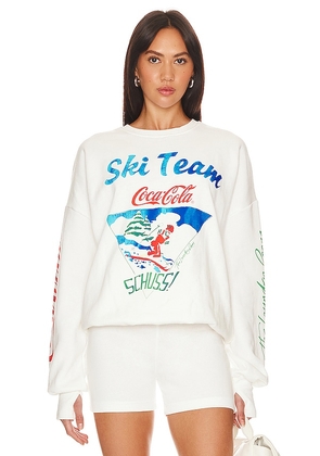 The Laundry Room Coca Cola Ski Team Jumper in White. Size L, S, XL, XS.