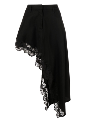 Stella McCartney lace-trim asymmetric skirt - Black