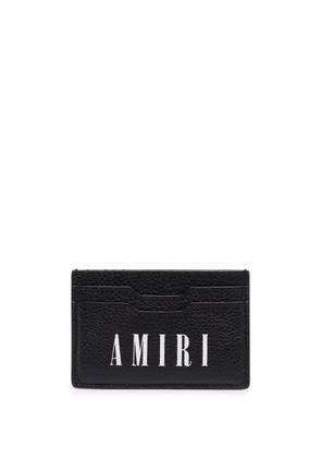 AMIRI logo-print leather cardholder - Black