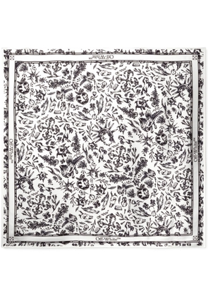 Off-White tattoo-print silk scarf