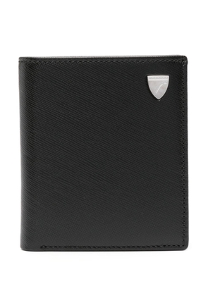 Aspinal Of London logo-plaque leather wallet - Black