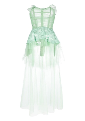 Maison Margiela tulle corset dress - Green