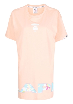 AAPE BY *A BATHING APE® logo print T-shirt - Pink