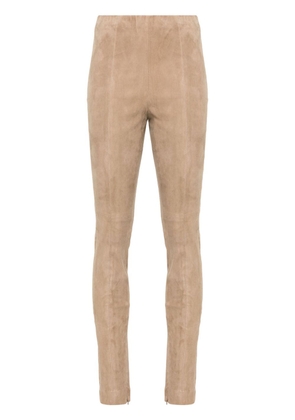 Polo Ralph Lauren panelled suede leggings - Neutrals