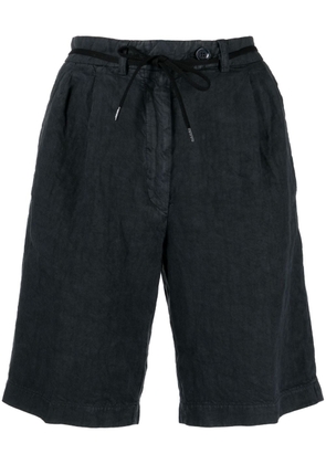 ASPESI tied-waist linen bermuda shorts - Blue