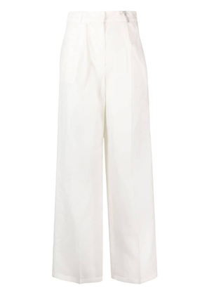 Fabiana Filippi transparent-leg loose-fit trousers - White