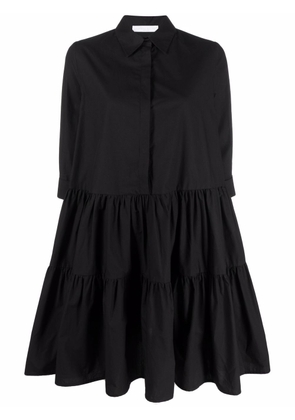Fabiana Filippi cotton tiered-skirt dress - Black