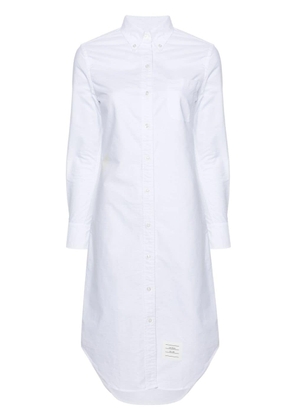 Thom Browne long-sleeve cotton shirtdress - White