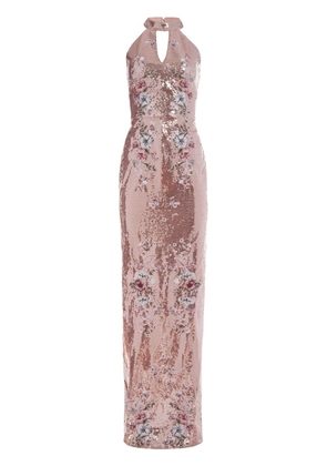 Marchesa Notte sequin-embellished gown - Gold