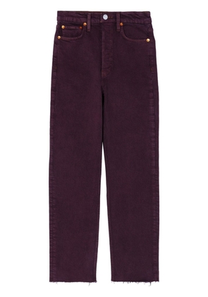 RE/DONE ultra high rise stove-pipe jeans - Purple