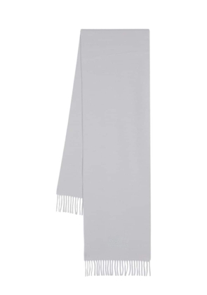 Vivienne Westwood logo-embroidered wool scarf - Grey