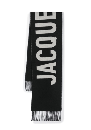 Jacquemus L'echarpe logo-jacquard scarf - Black
