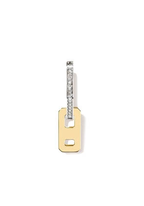 AS29 18kt gold diamond DNA huggie single drop earring