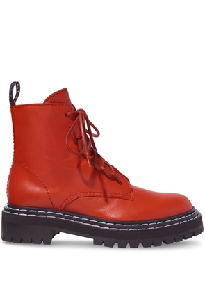 Proenza Schouler lug-sole leather combat boots - Red