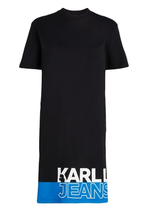 Karl Lagerfeld Jeans logo-print organic-cotton dress - Black