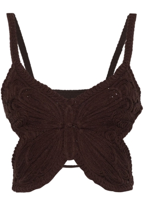 Blumarine butterfly-shaped top - Brown
