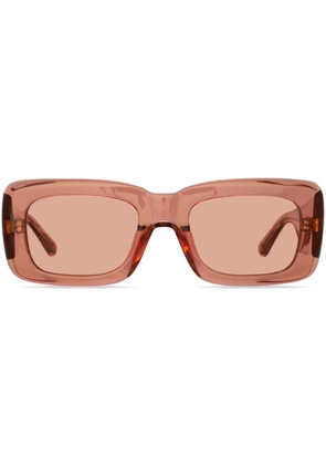 Linda Farrow Marfa rectangle-frame sunglasses - Orange