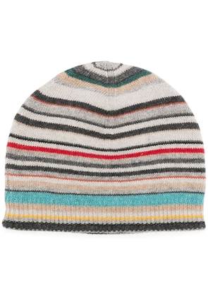 Paul Smith striped knitted hat - Neutrals