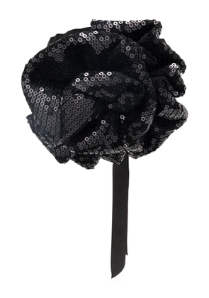 Loulou x Rue Ra sequin-embellished flower necklace - Black